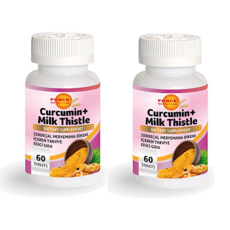 Force Nutrition  Curcumin + Milk Thistle 60 Tablet 2 Kutu