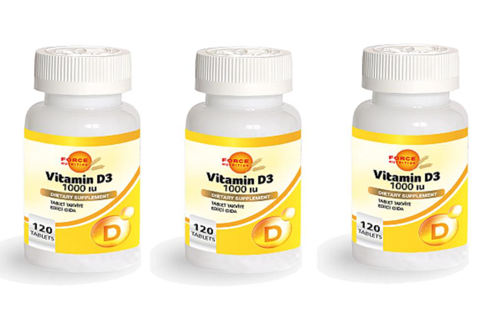 Force Nutrition  Vitamin D3 1000 İu 120 Tablet 3 Kutu
