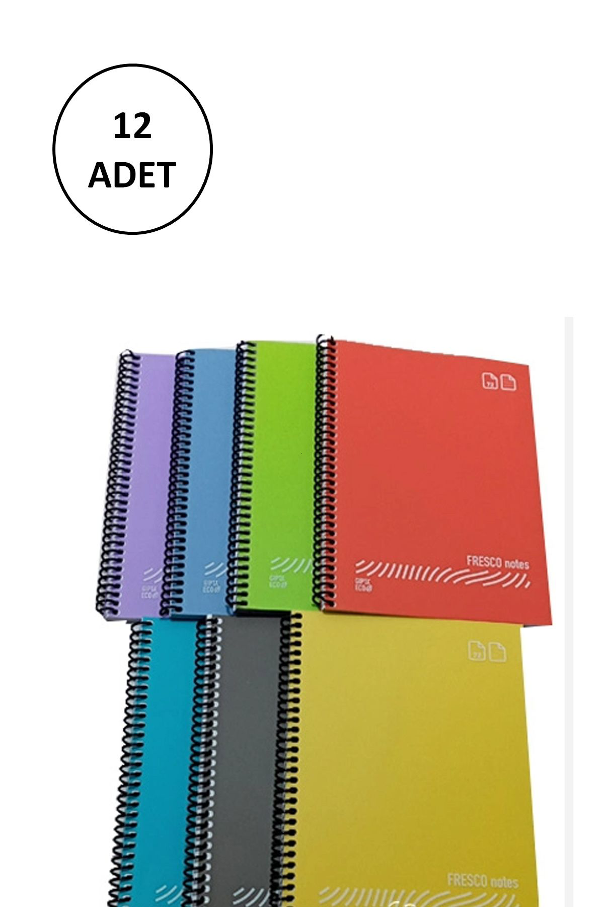Just Cheap Store Fresco Spiralli Plastik Defter A4 72 Yaprak Kareli Gp.3-4933000-2