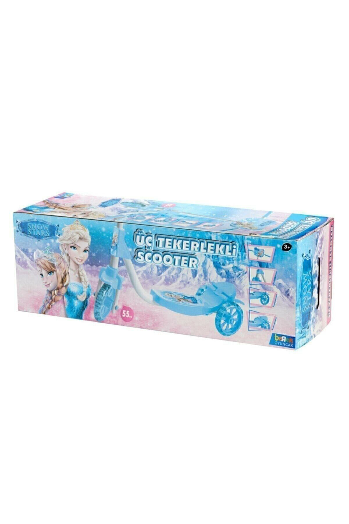 Beren Oyuncak Frozen Elsa Karlar Kraliçesi 3 Tekerlekli Frenli Çocuk Scooter (5