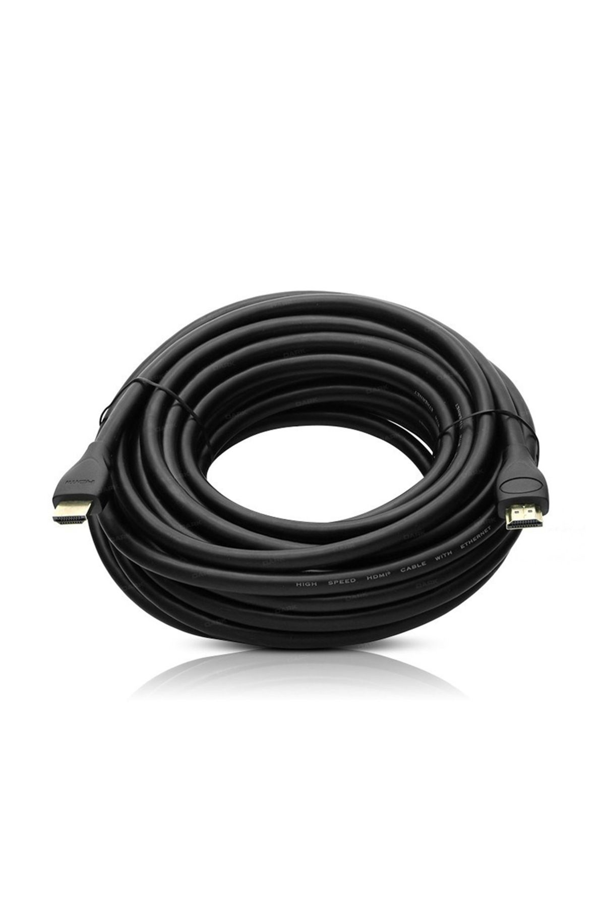 Robotrend Fully G-507Ds Plastik Düz Siyah 10 Metre Gold Poşetli Hdmi Kablo