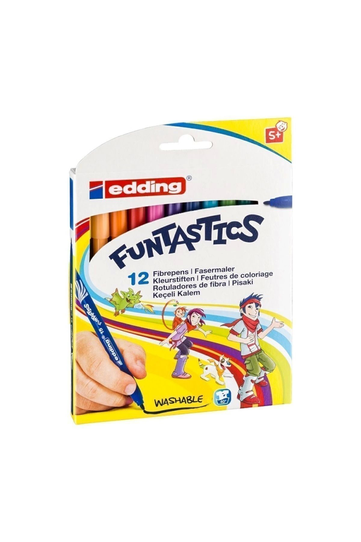 Edding Funtastics Keçe Uçlu Kalem İnce 12Li Set Ed15k1299