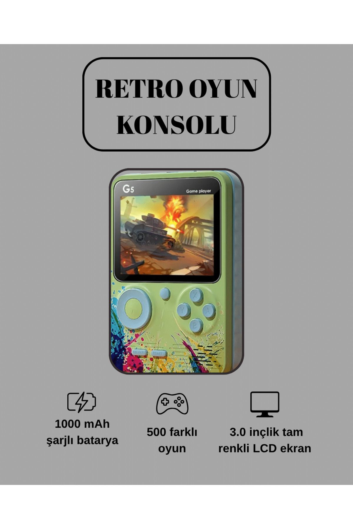 Astraltech G5 Game Box Retro Mini Oyun Konsolu – 500 Dahili Oyun