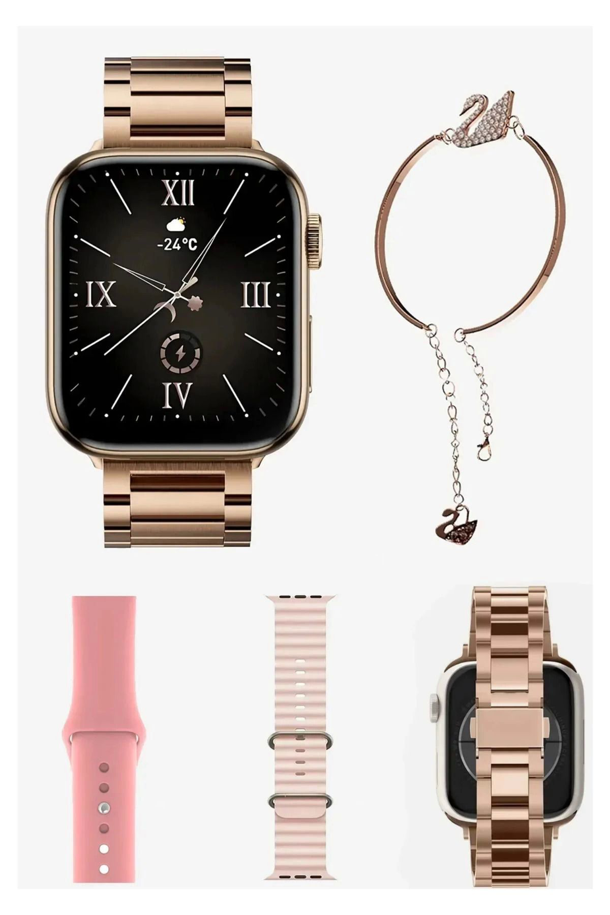 Yusuftex G9 Mini Gold Yetişkin 41Mm Kadin Akilli Saat