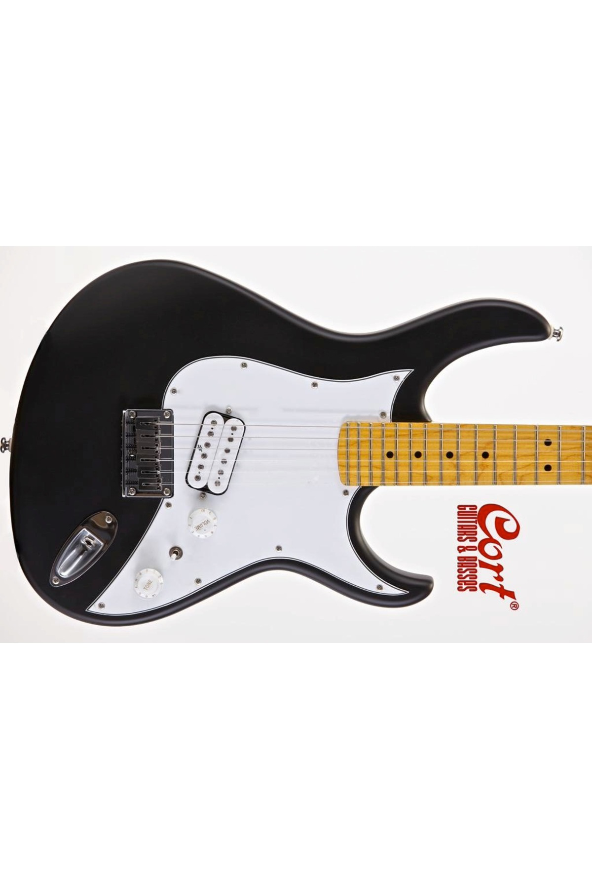 Cort Garage1 Bks Elektro Gitar Kilifli, Siyah Satin, Scorpu Pickup Ele