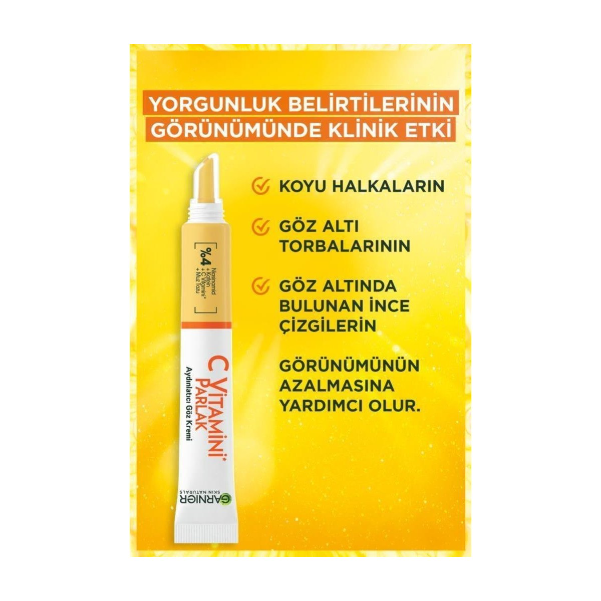 Garnier  C Vitamini Parlak Aydinlatici Göz Kremi 15Ml