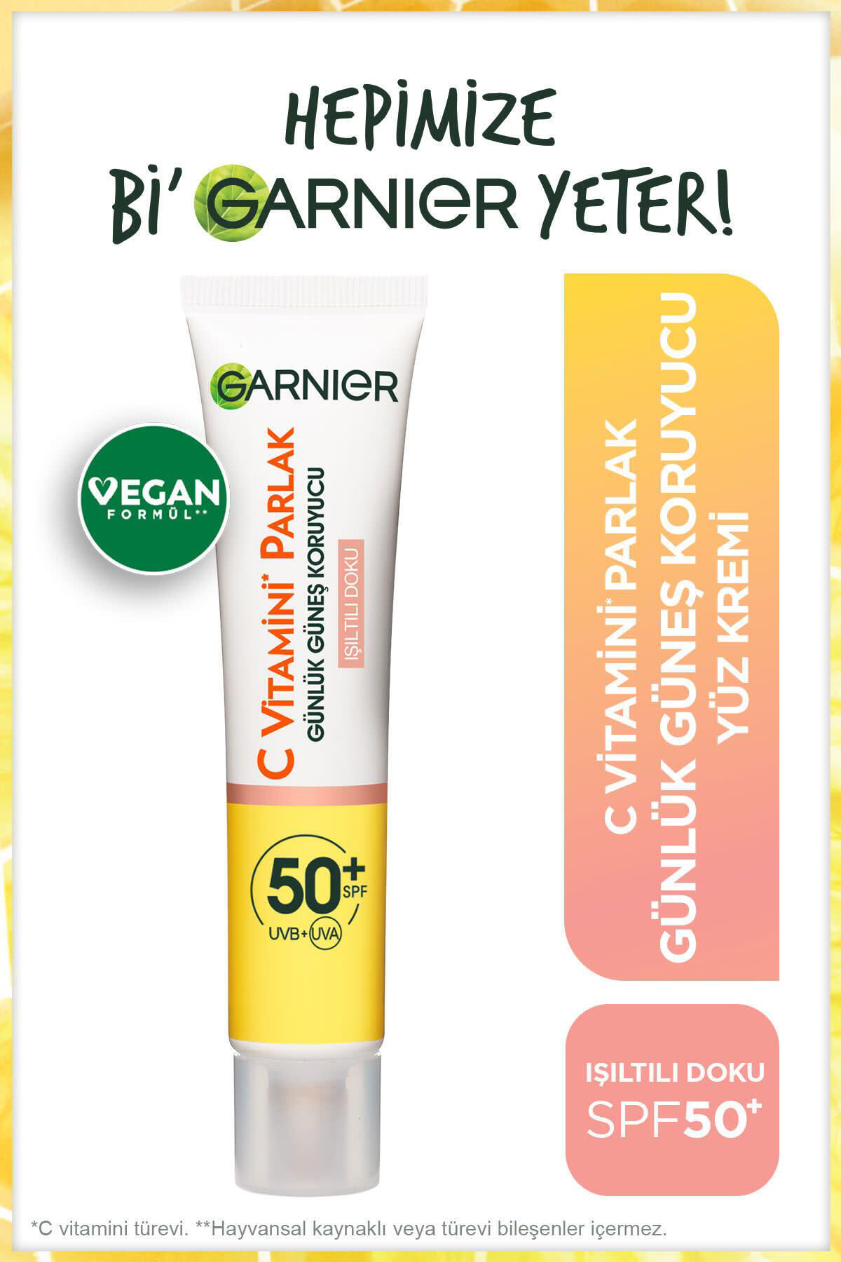 Garnier  C Vitamini Parlak Günlük Güneş Koruyucu Fluid Yüz Kremi İ