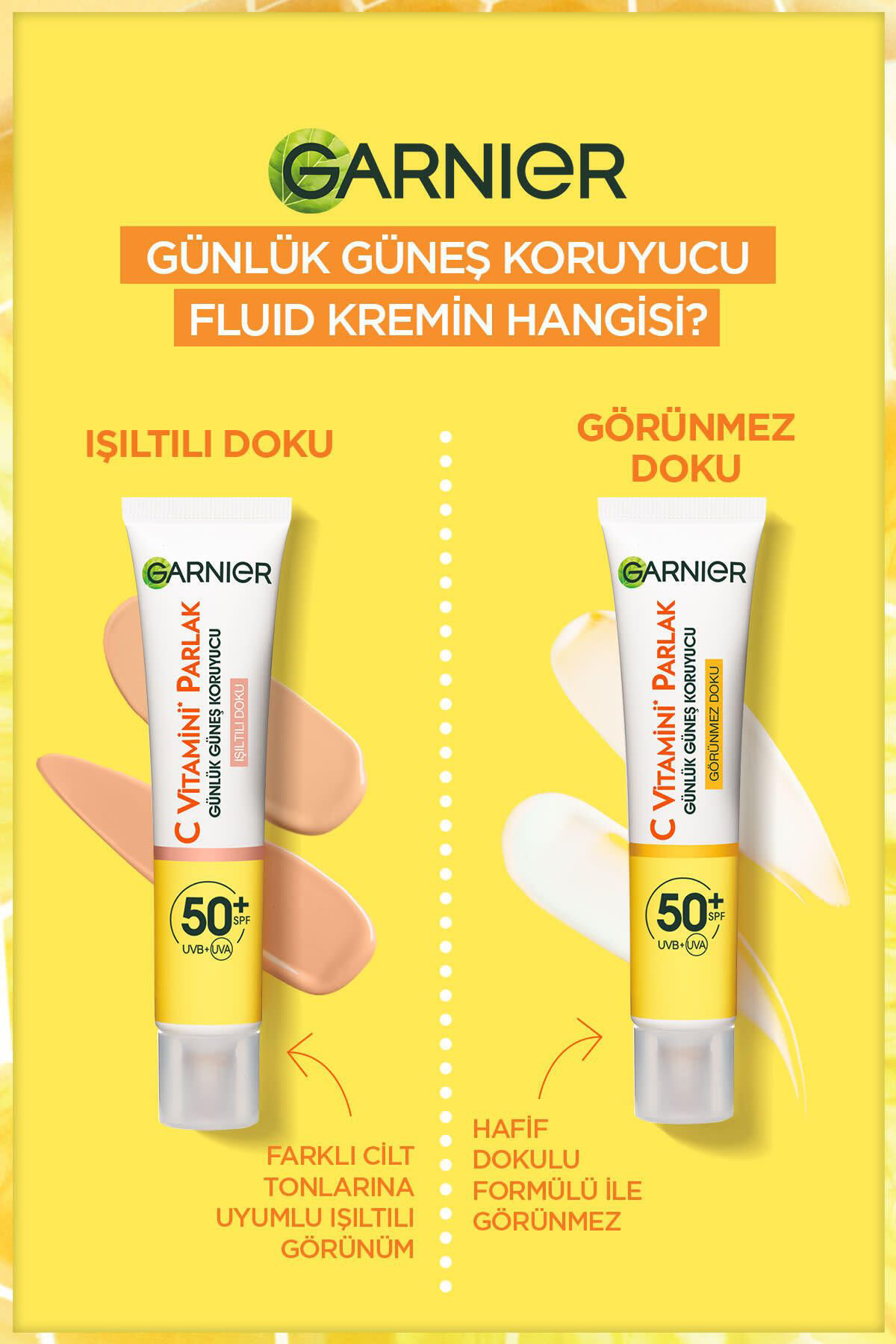 Garnier  C Vitamini Parlak Günlük Güneş Koruyucu Fluid Yüz Kremi İ