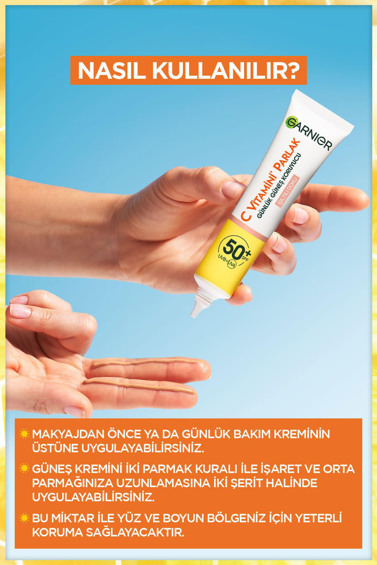 Garnier  C Vitamini Parlak Günlük Güneş Koruyucu Fluid Yüz Kremi İ