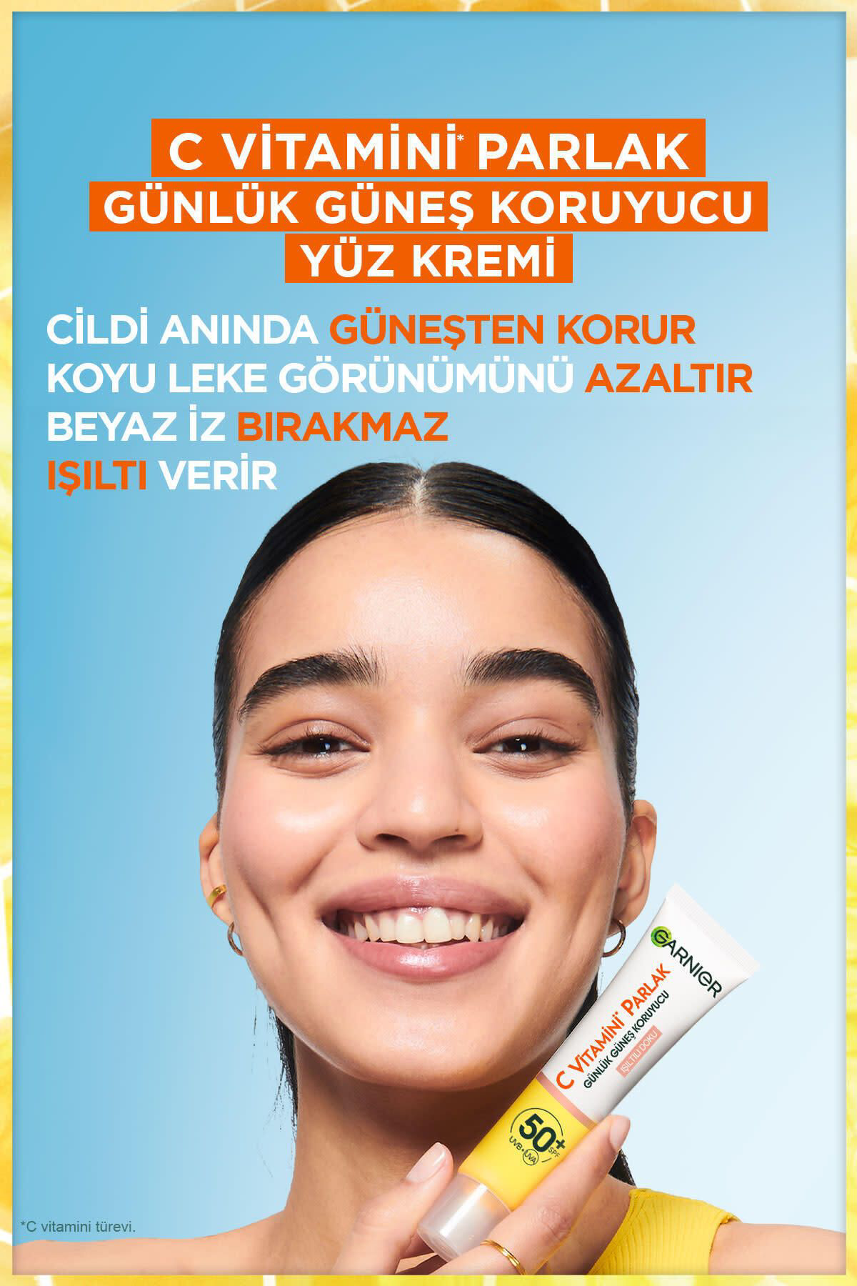 Garnier  C Vitamini Parlak Günlük Güneş Koruyucu Fluid Yüz Kremi İ