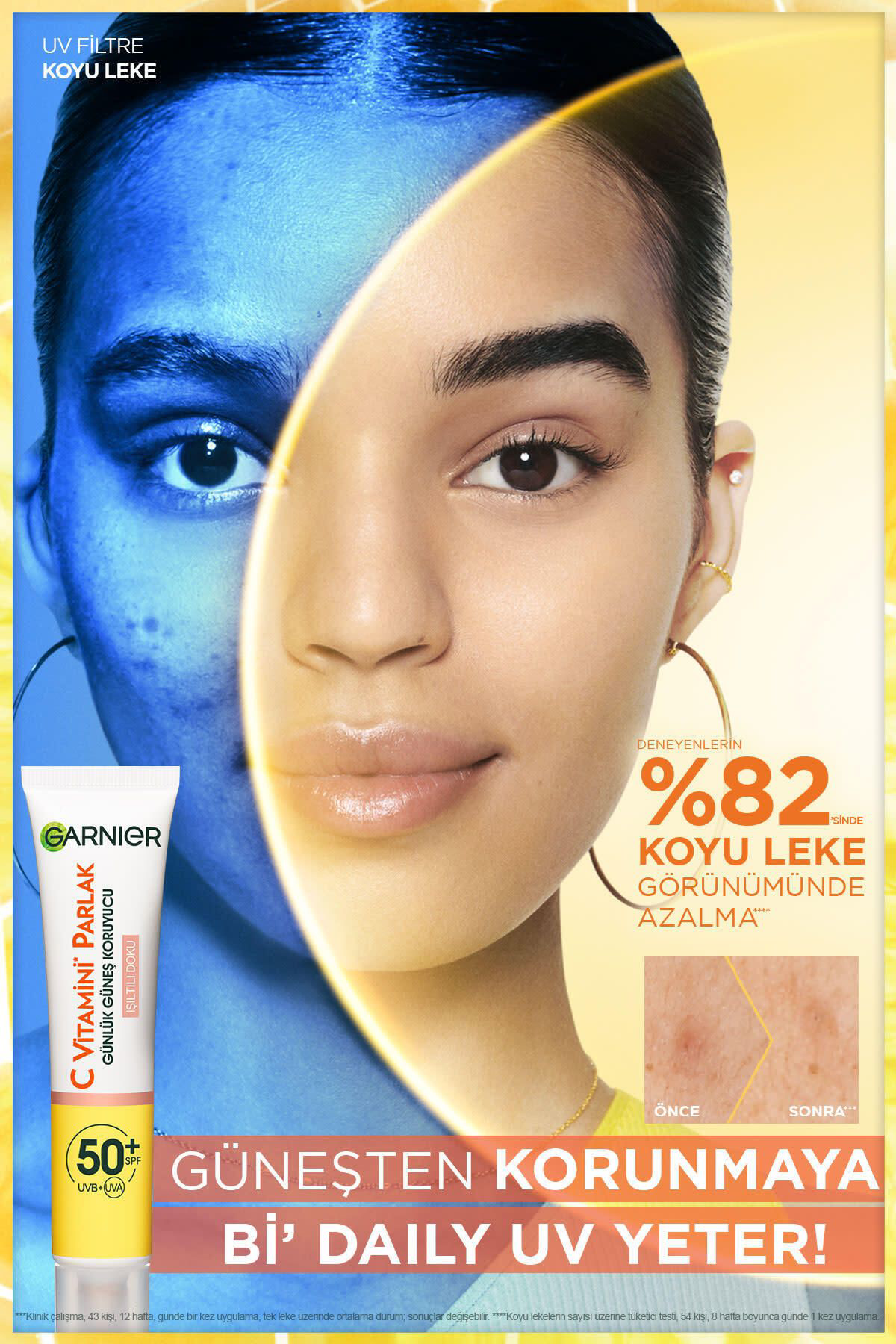 Garnier  C Vitamini Parlak Günlük Güneş Koruyucu Fluid Yüz Kremi İ