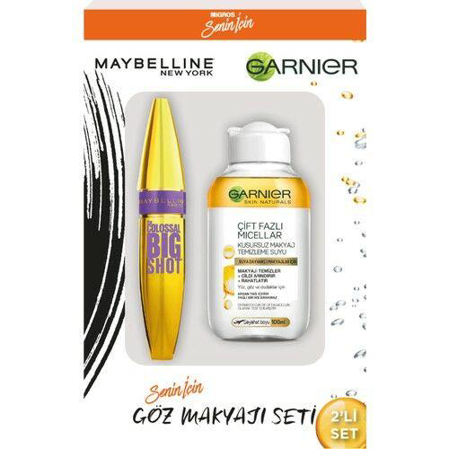 Garnier  Çift Bazli Miceller 100 Ml+ Maybelline Rimel Maskara Göz 