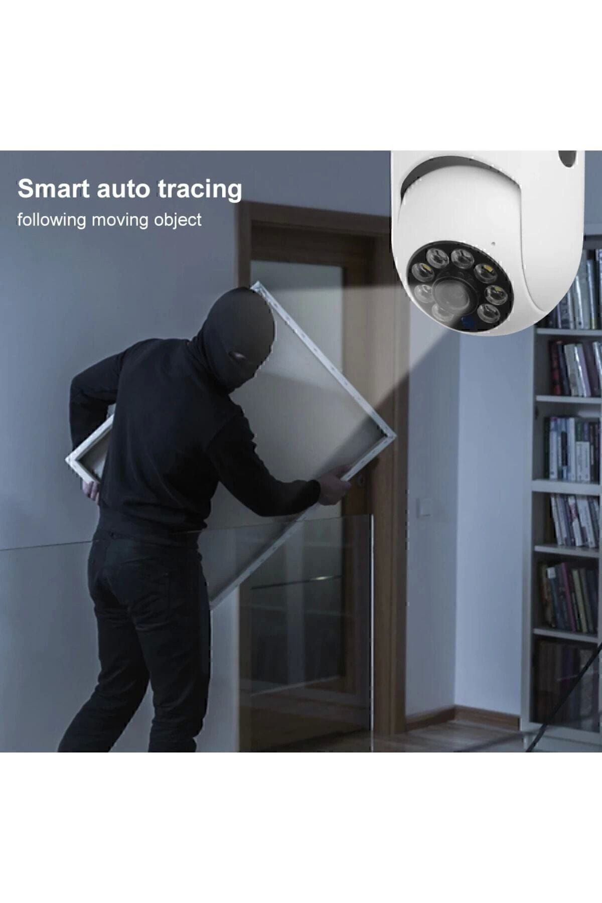 Yusuftex Gece Görüşlü 360 Derece 1080P Wifi Kamera - Kablosuz Panoramik Ev