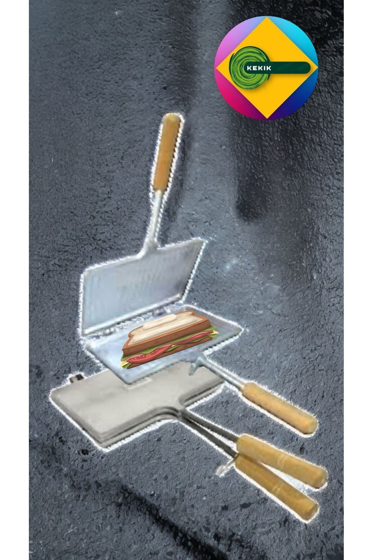 Kekikdükkan Gerçek Döküm Pratik Ocak Üstü Tost