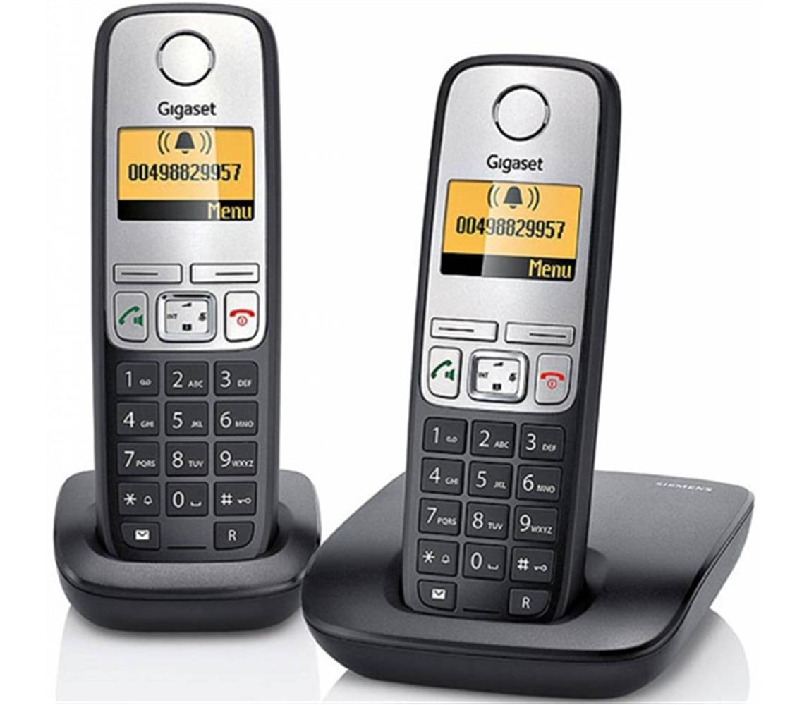 Gigaset A690 Duo 2 li Siyah Telsiz Dect Telefon 100 Rehber Handsf