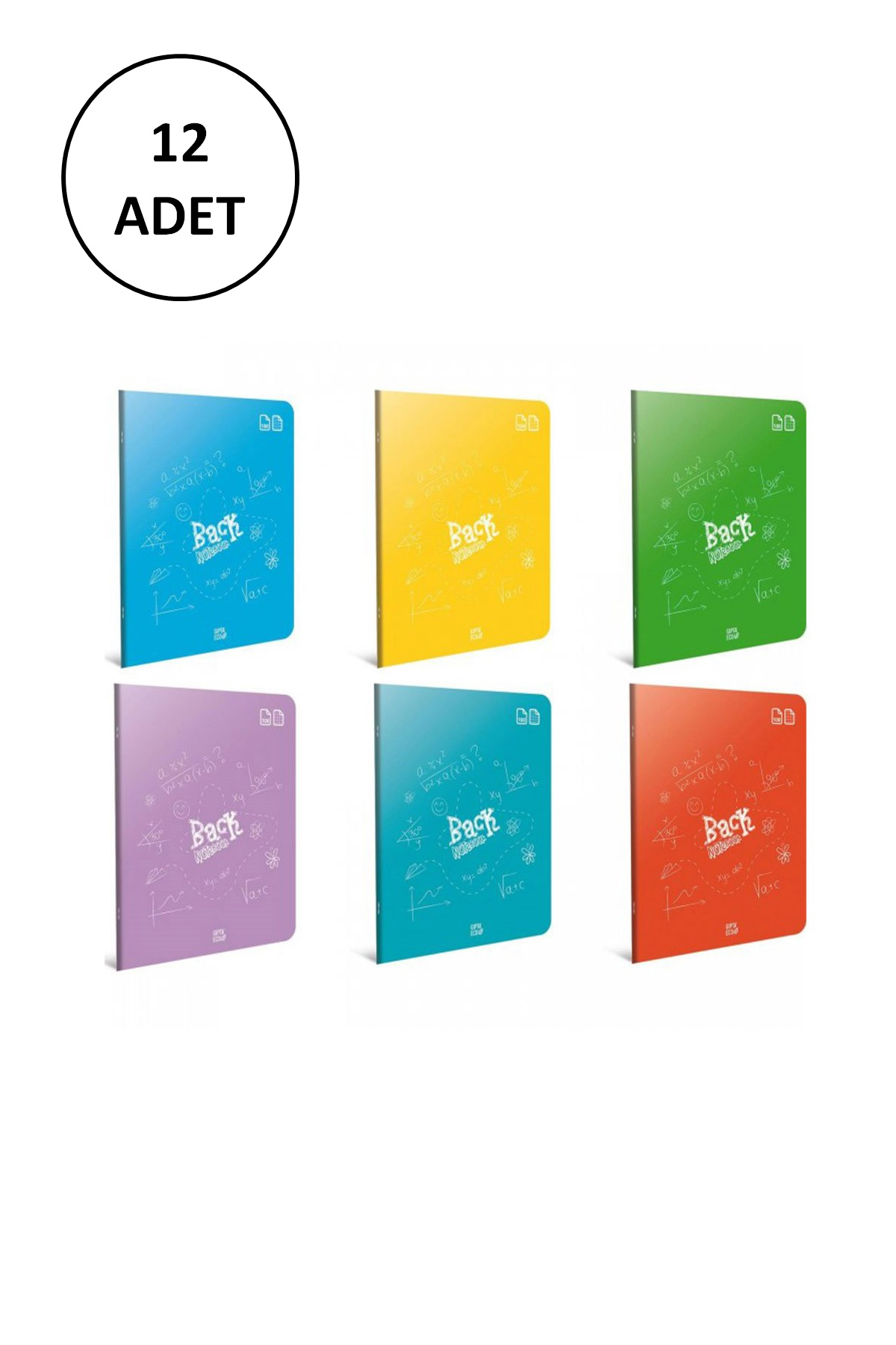 Just Cheap Store Gipta Back Tel Dikiş Pp Kapak Defter A4 60Yp Düz 12 Adet
