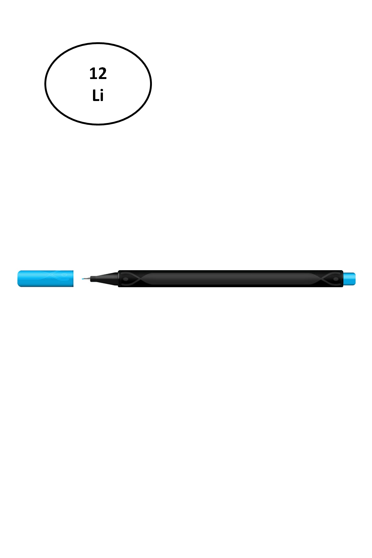 Just Cheap Store Gipta Fineliner Kalem 0,4 Mm Karton Kutu Üçgen Açik Mavi 12'Li