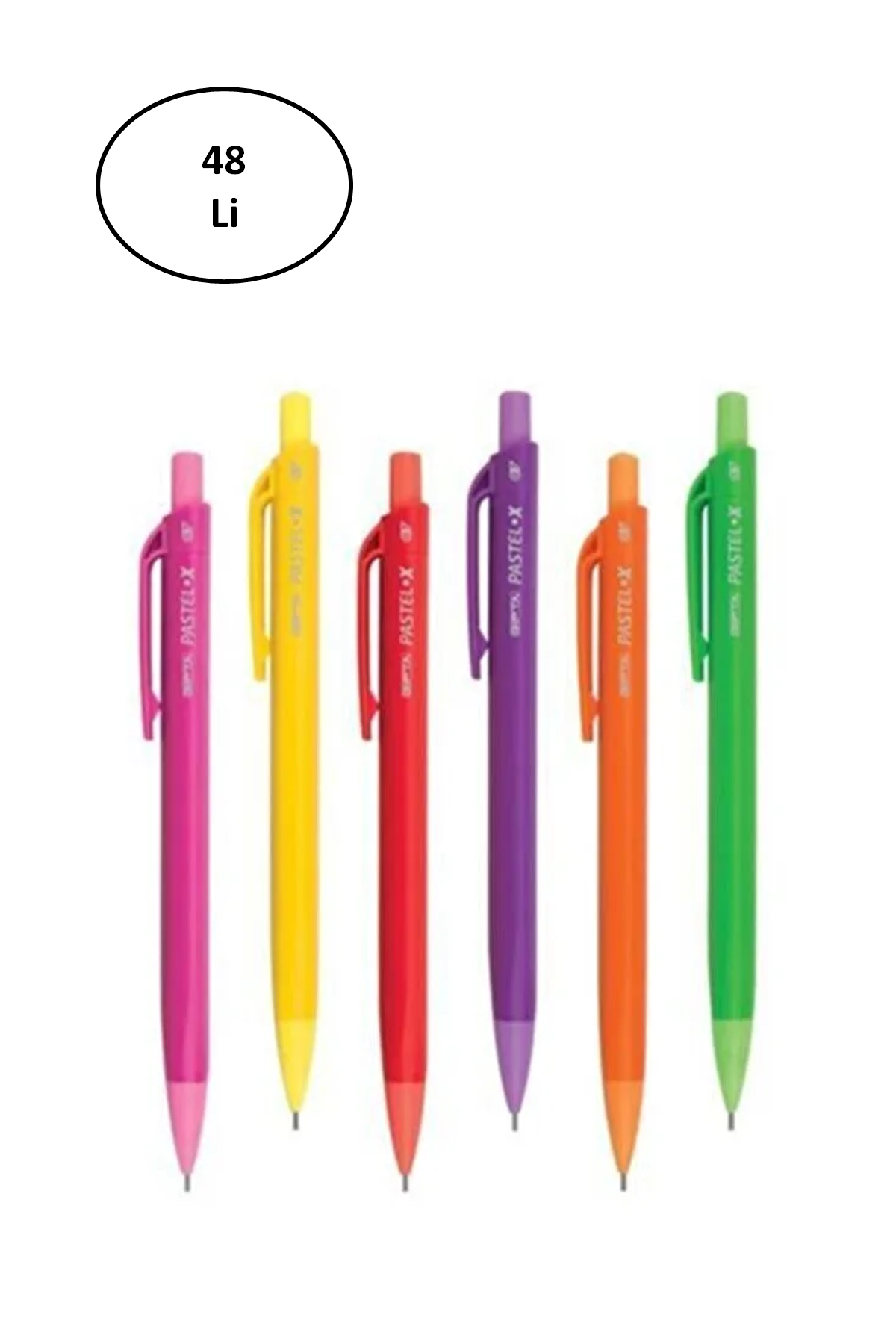 Just Cheap Store Gipta Versatil Kalem 0.7 Mm Pastel-X ( 48 Li Stand ) 6 Renk