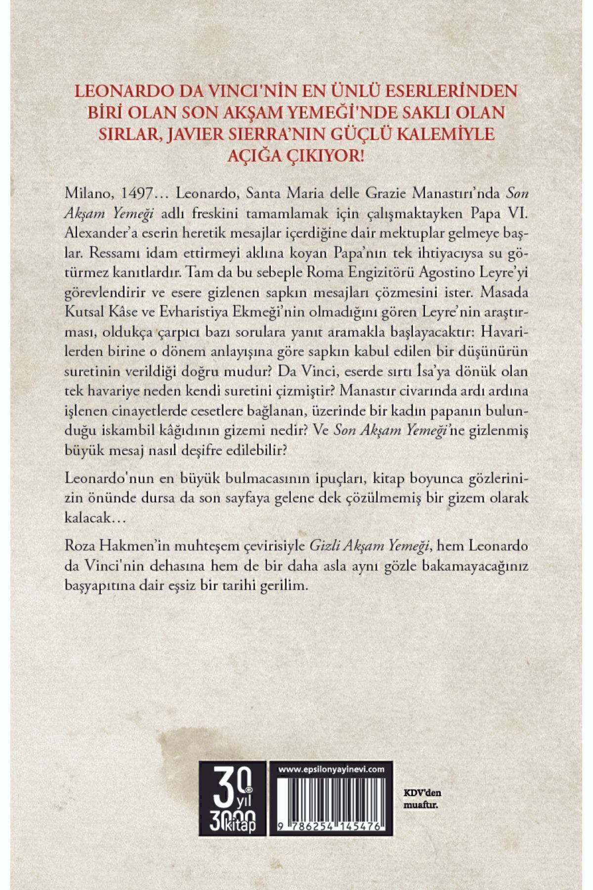 Gizli Akşam Yemeği Javier Serra