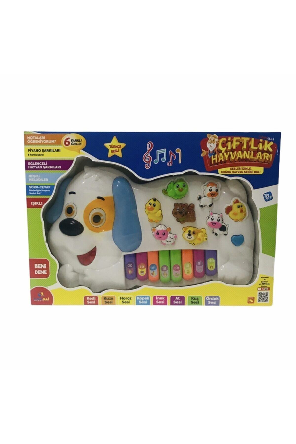 Can Ali Toys Gkcx Çiftlik Hayvan Sesli Eğitici Piyano Oyuncak - Köpek New Desn