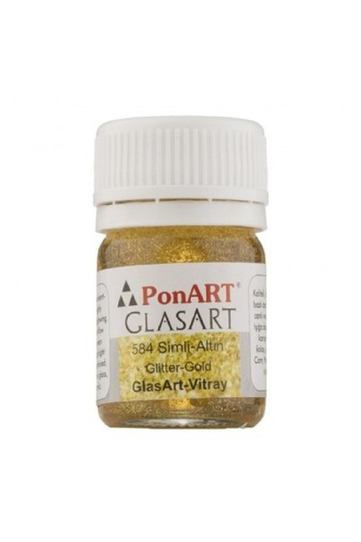 Ponart Glass Art 20 Ml Simli Altin Cam Boyasi - 584