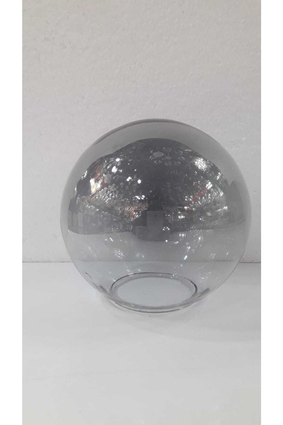 Ada Avize Glop Füme Rengi Avize Cami(Boyu 14 Cm,Eni 15 Cm)