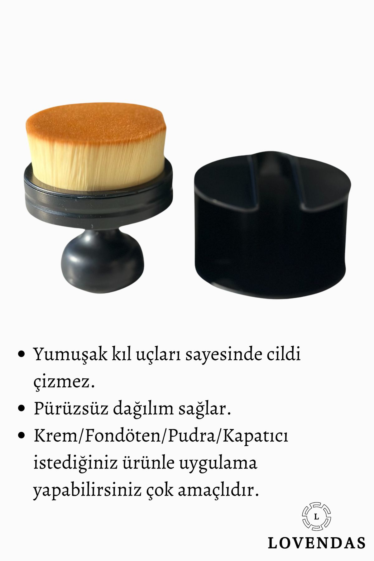 Lovendas Glow Fondöten Firçasi Profosyonel Çok Amaçli Fondöten, Pudra Ve K