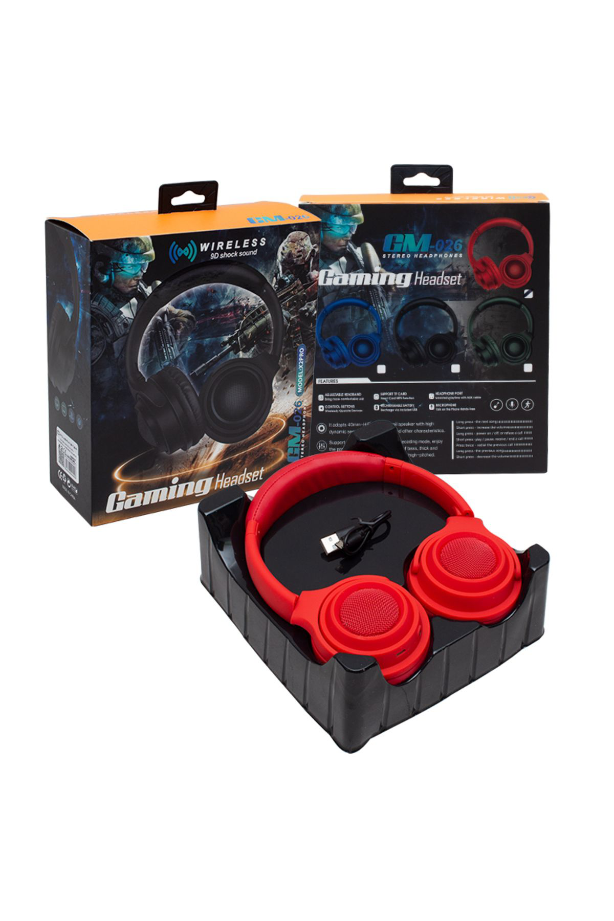 Ok Aksesuar Gm-026 Gaming Oyuncu Mikrofonlu Bluetooth Kablosuz Kulaklik Go506