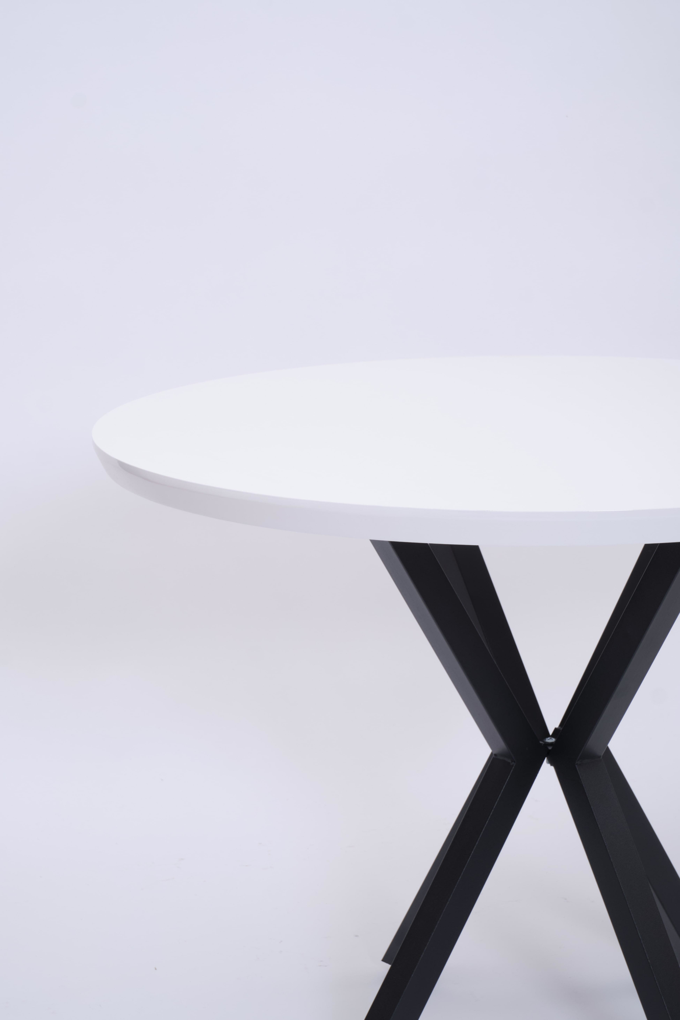 Erezogullari Mobilya Göksu Yuvarlak Lak Panel Mutfak Masasi 100Cm