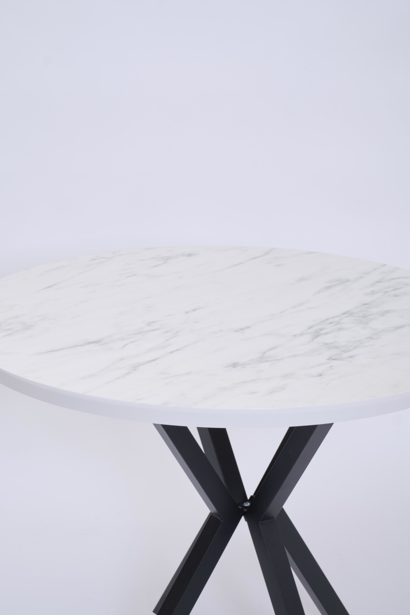 Erezogullari Mobilya Göksu Yuvarlak Lak Panel Mutfak Masasi 100Cm