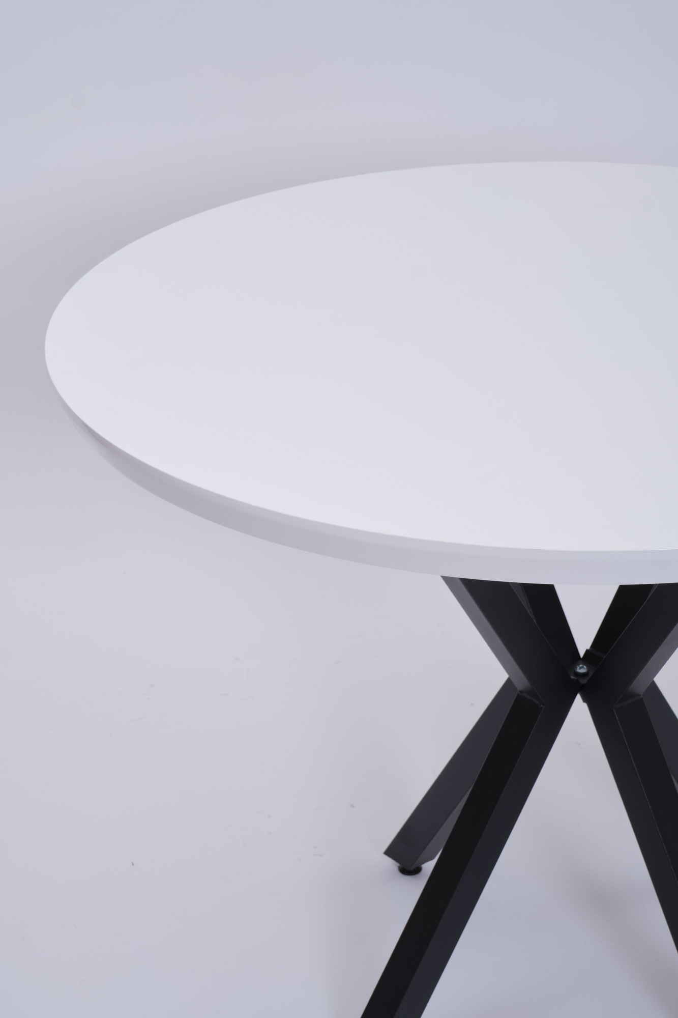 Erezogullari Mobilya Göksu Yuvarlak Lak Panel Mutfak Masasi 100Cm