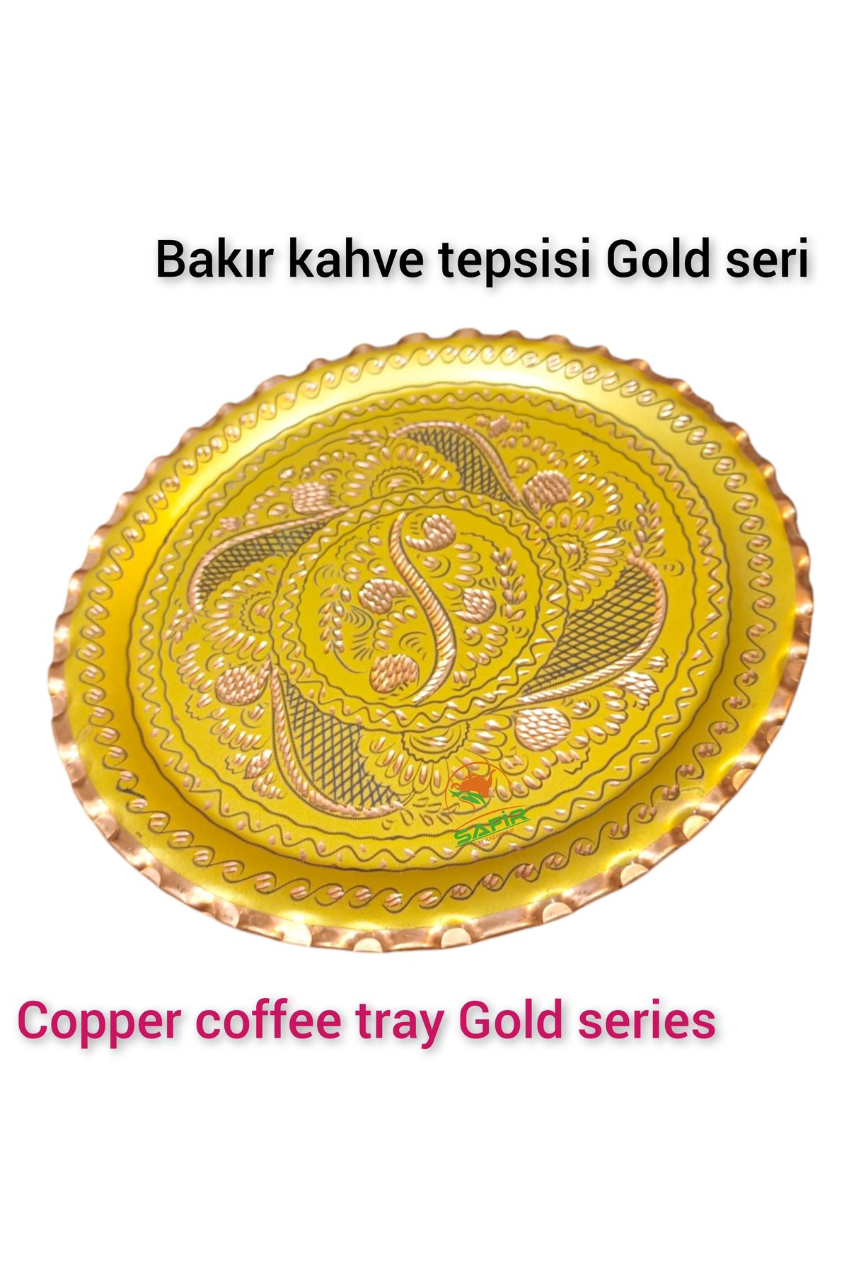 Safir Çay Kazanlari Gold Bakir Kahve Fincan Takimi Bakir Kahvelik 2 Kişilik Bakir Kah