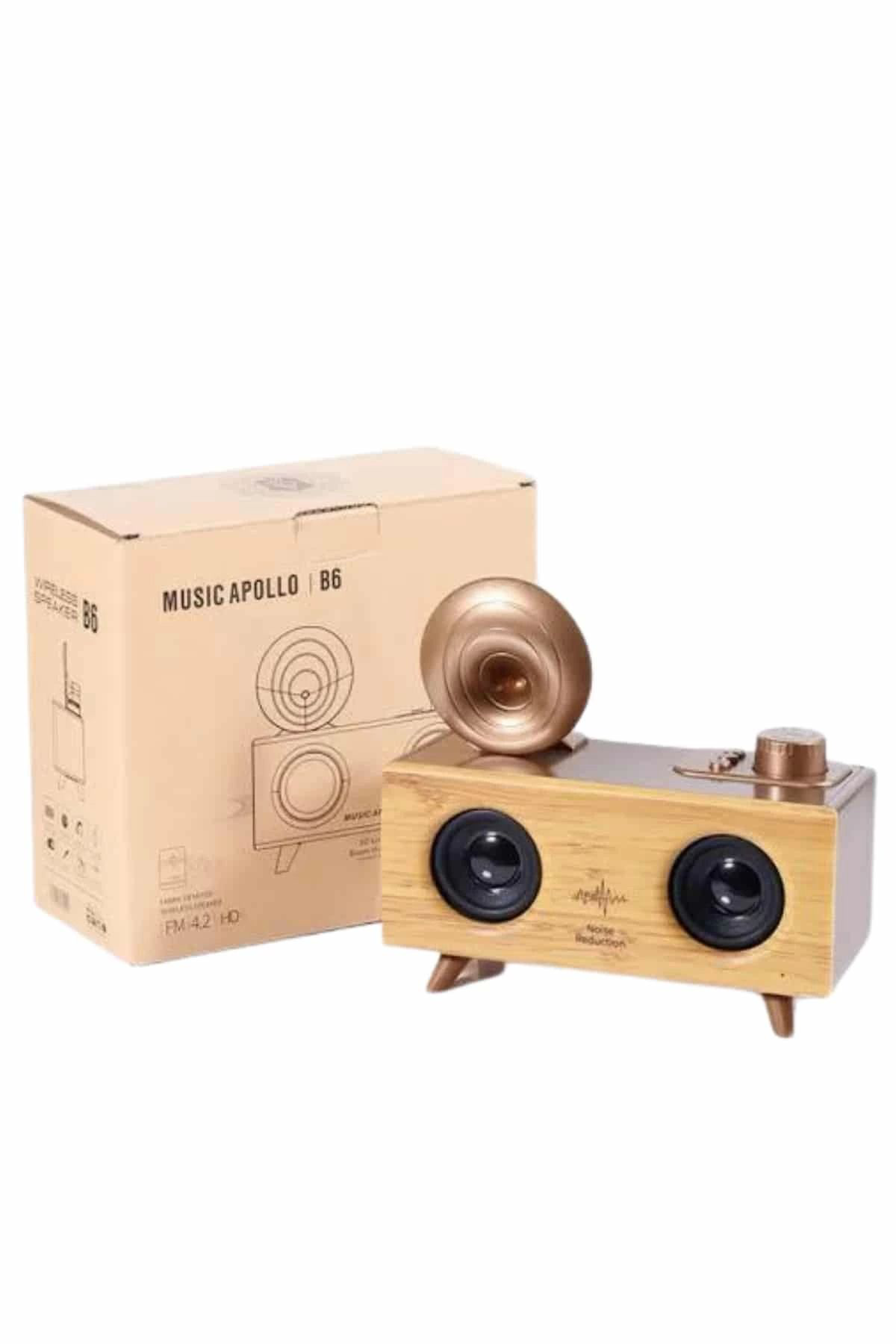 Yusuftex Gramafon Radyo Bluetooth Hoparlör Nostaljik Radyo Fm Radyo