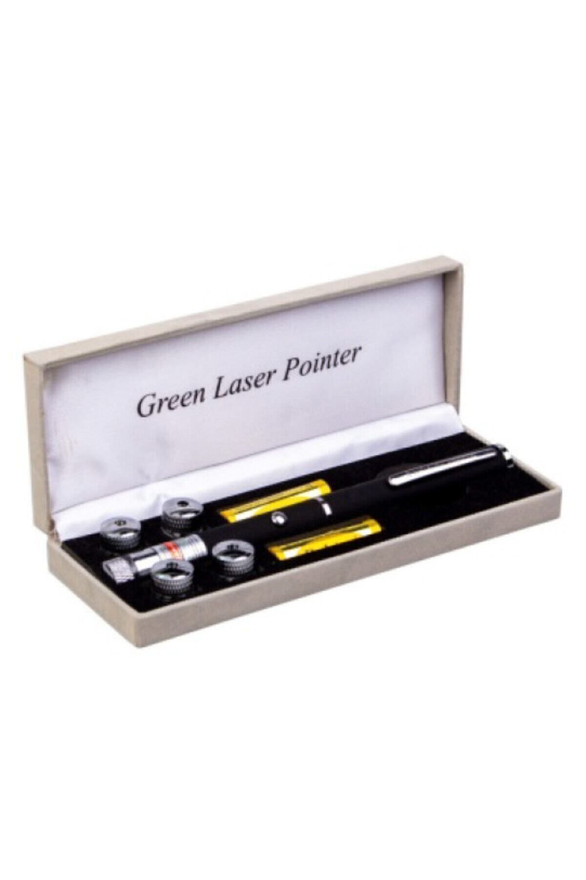 İtallano Green Laser Pointer 5 Başlikli Kalem Tip Lazer