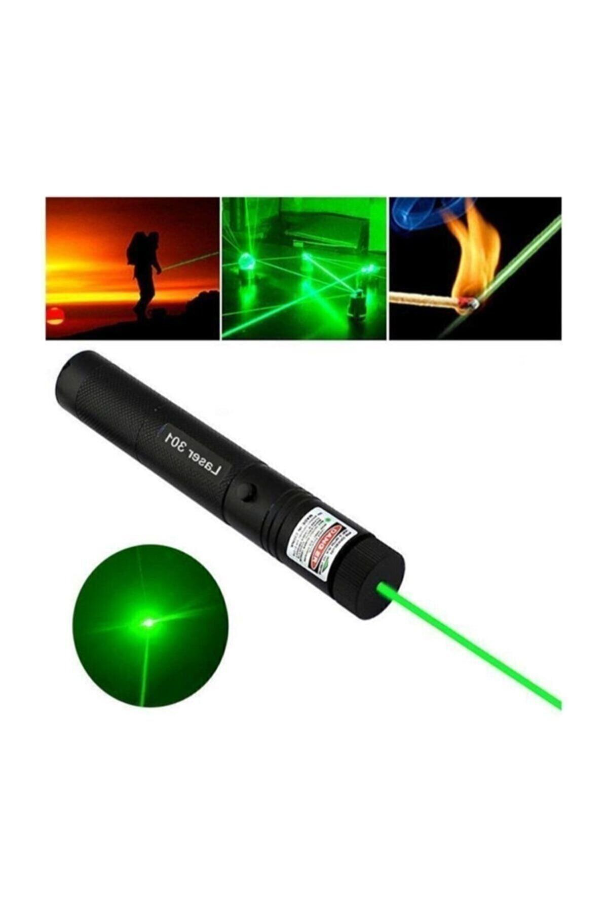 Michio Green Laser Pointer Şarjli Güçlü Yeşil Lazer Metal Kasa Büyük Laz