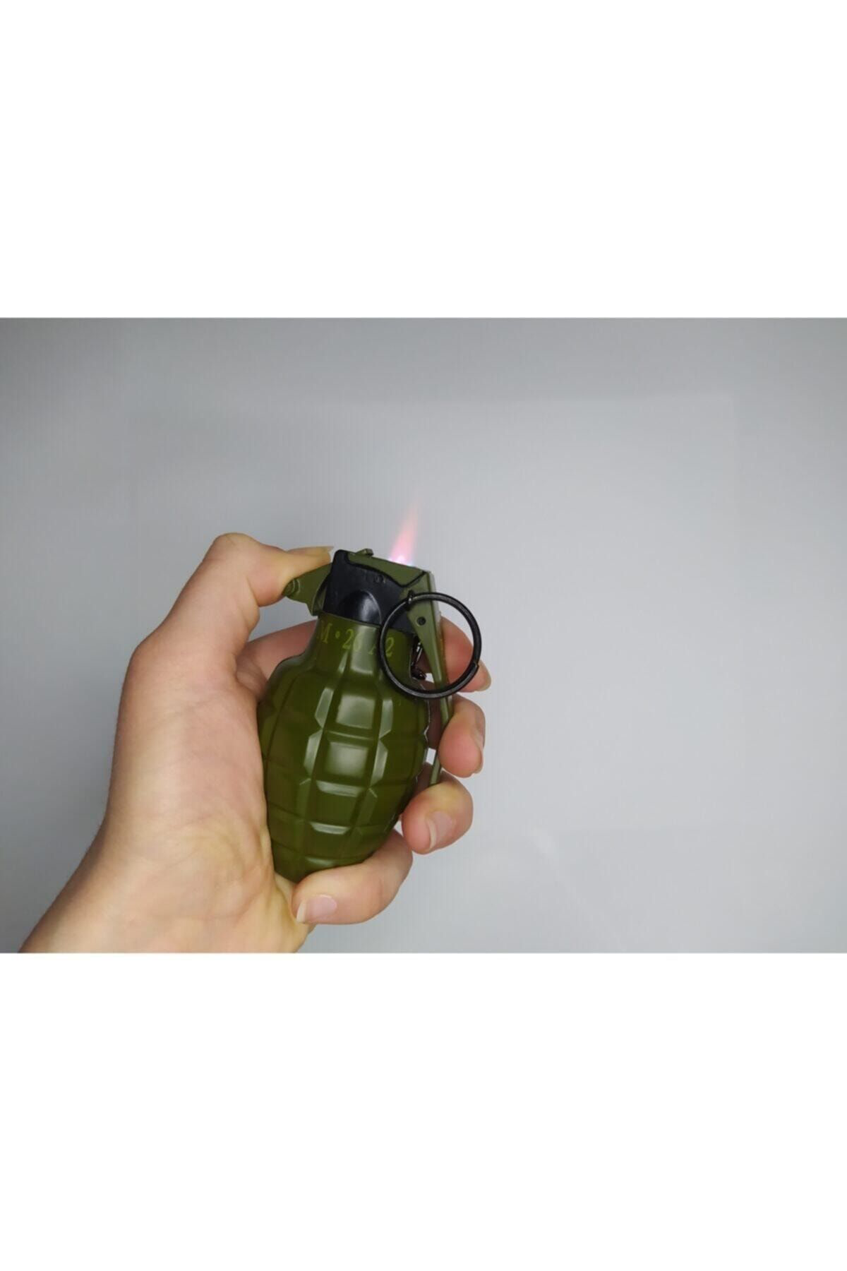 Gamerstoys Grenade Çakmak Figürü - Bomba Tasarimli Özel Kirmizi Alevli Çakma