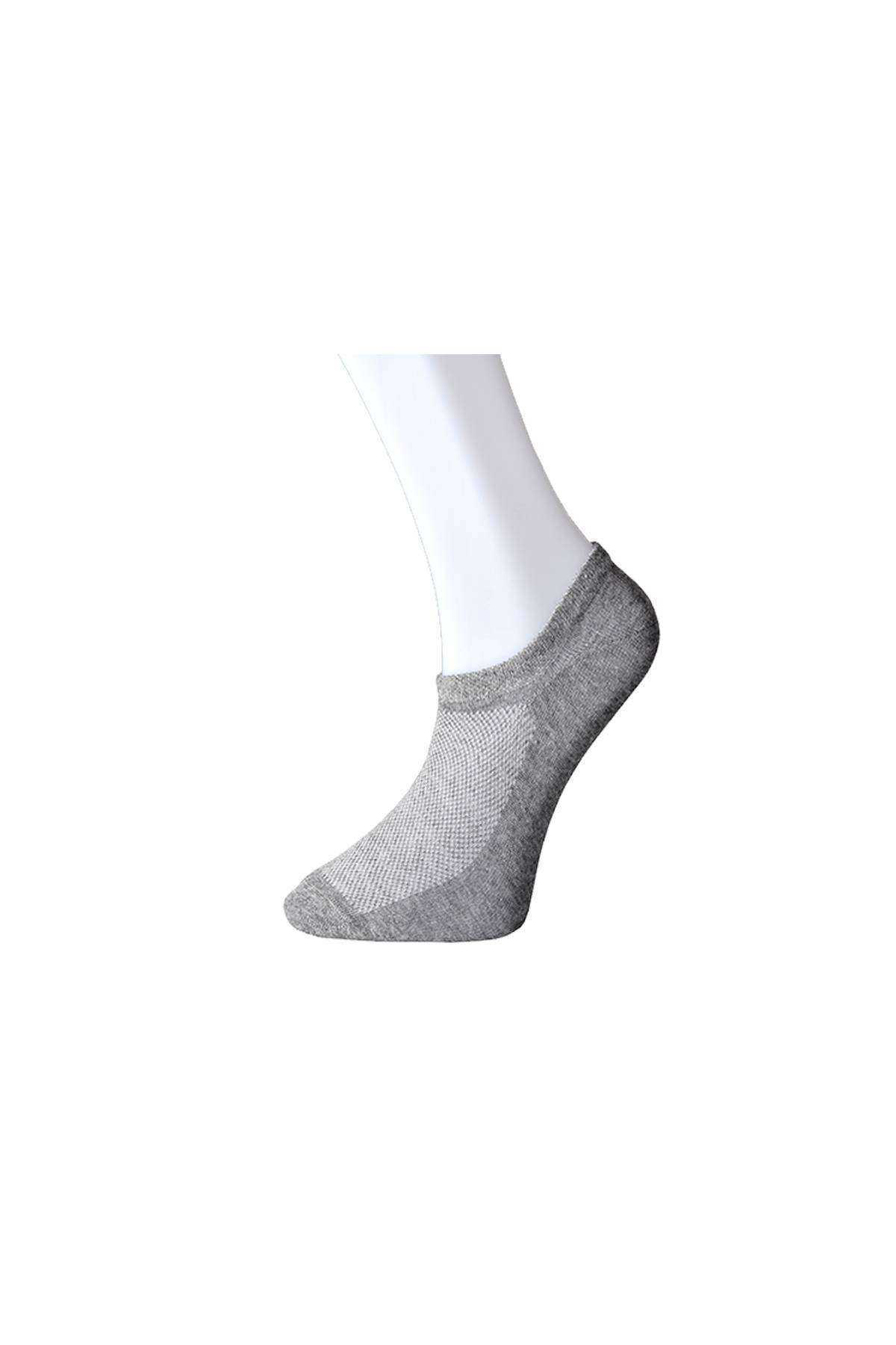 Just Cheap Store Gri Erkek Görünmez Çorap 12 Çift