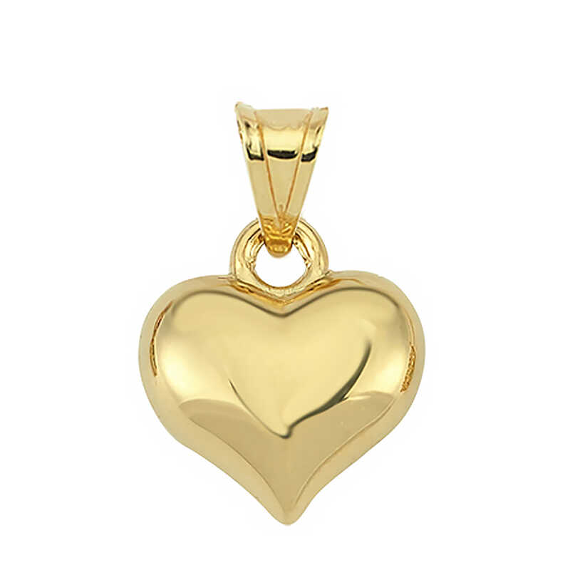 Stillove Gümüş 3 Boyutlu Gold Kalp Kadin Kolye Ucu Sl5752