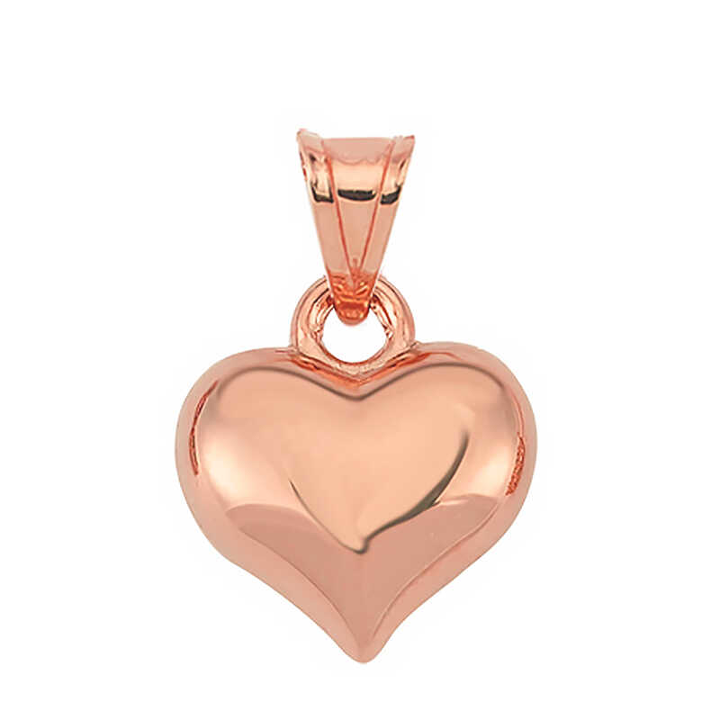 Stillove Gümüş Küçük 3 Boyutlu Rose Kalp Kadin Kolye Ucu Sl5794