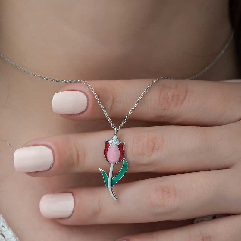 Stillove Gümüş Lale Bayan Kolye Sl8754