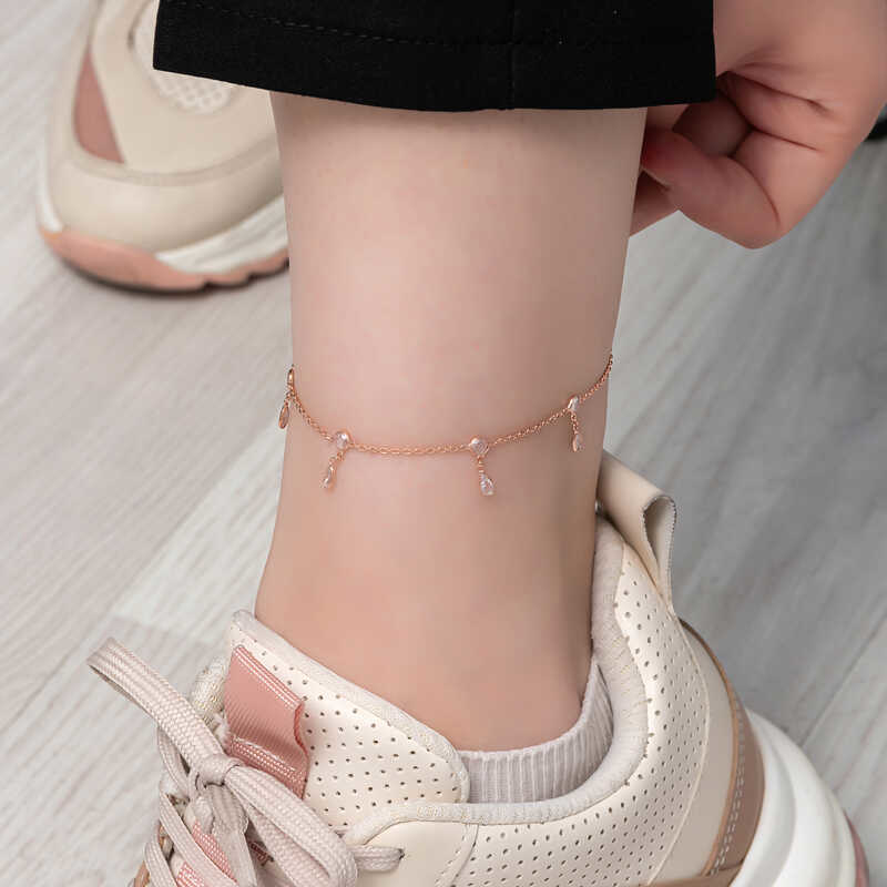 Stillove Gümüş Rose Damla Zirkon Taşli Halhal Sl6078