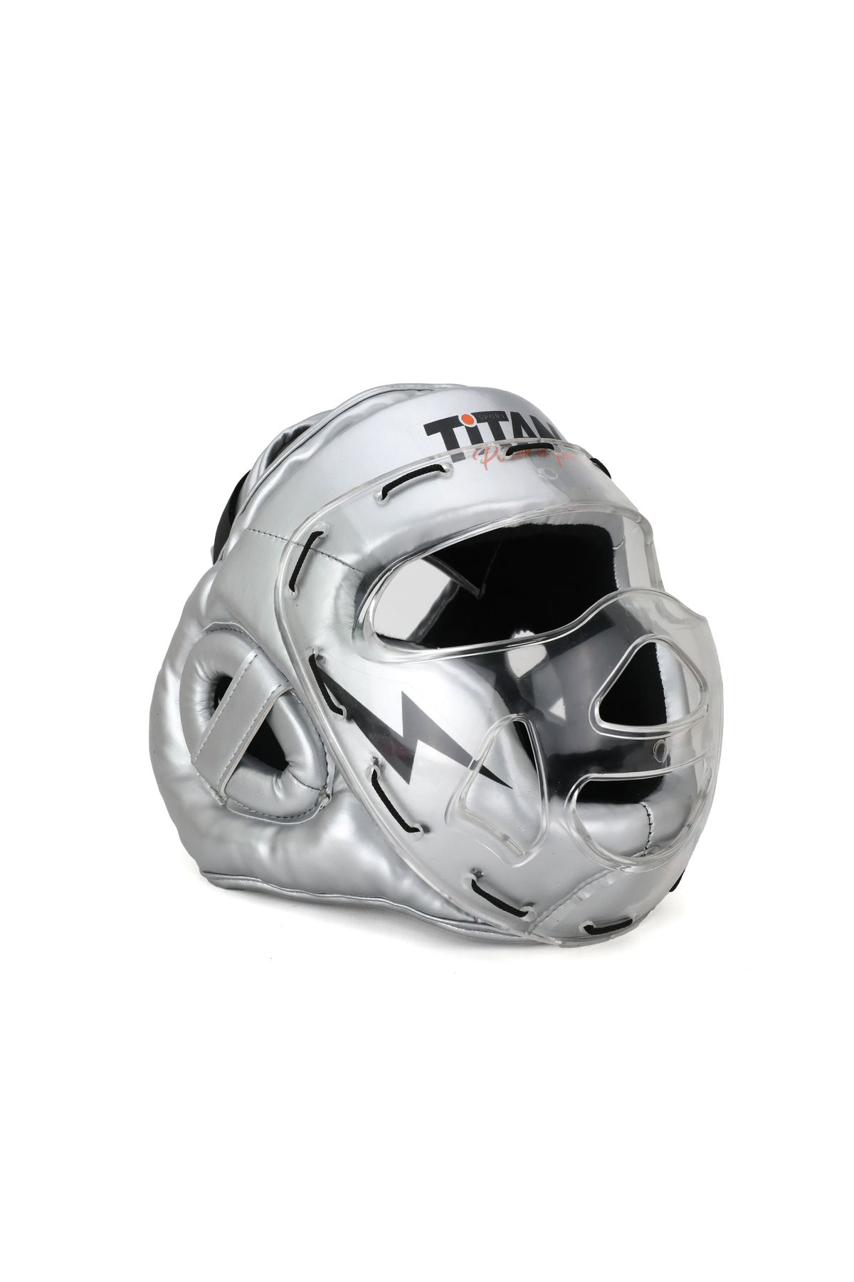 Titan Sport Gümüş (Silver) Serisi Özel Takim Set , Camli Boks Kaski, Boks Eld