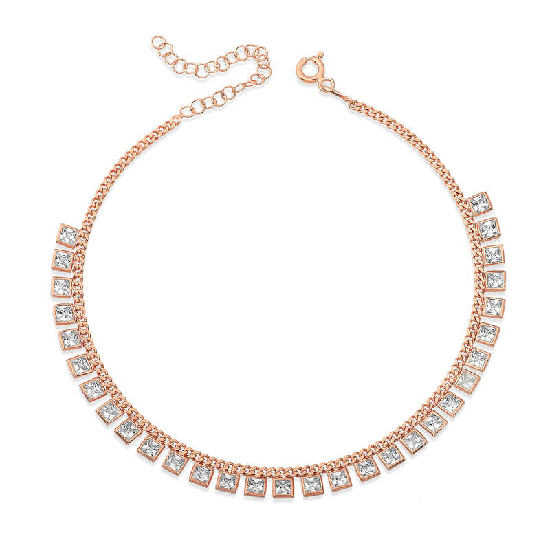 Stillove Gümüş Zirkon Taşli Rose Halhal  Sl3522