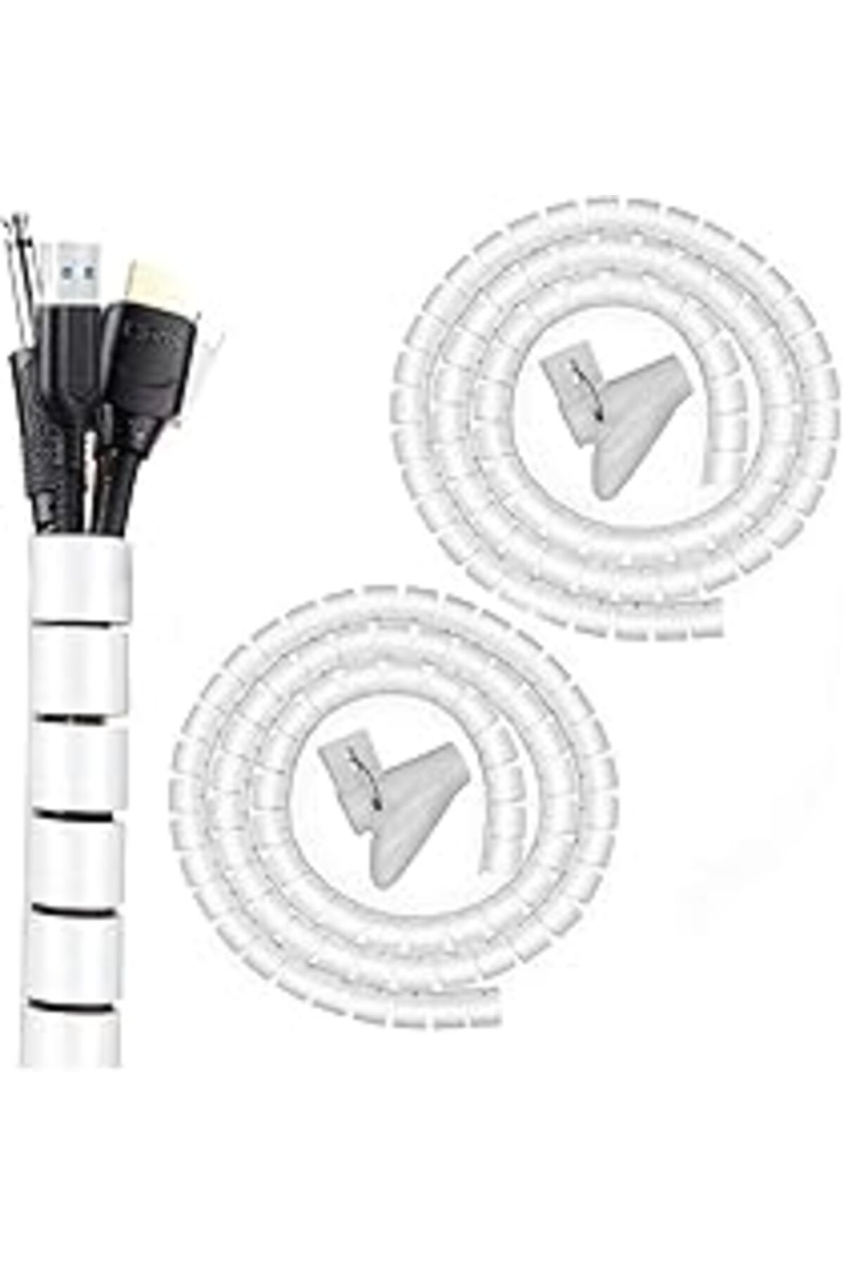 Yusuftex Güncelçarşi 1 Mt X 22 Mm Spiral Boru Kablo Kanali Kablo Fiş Düzen