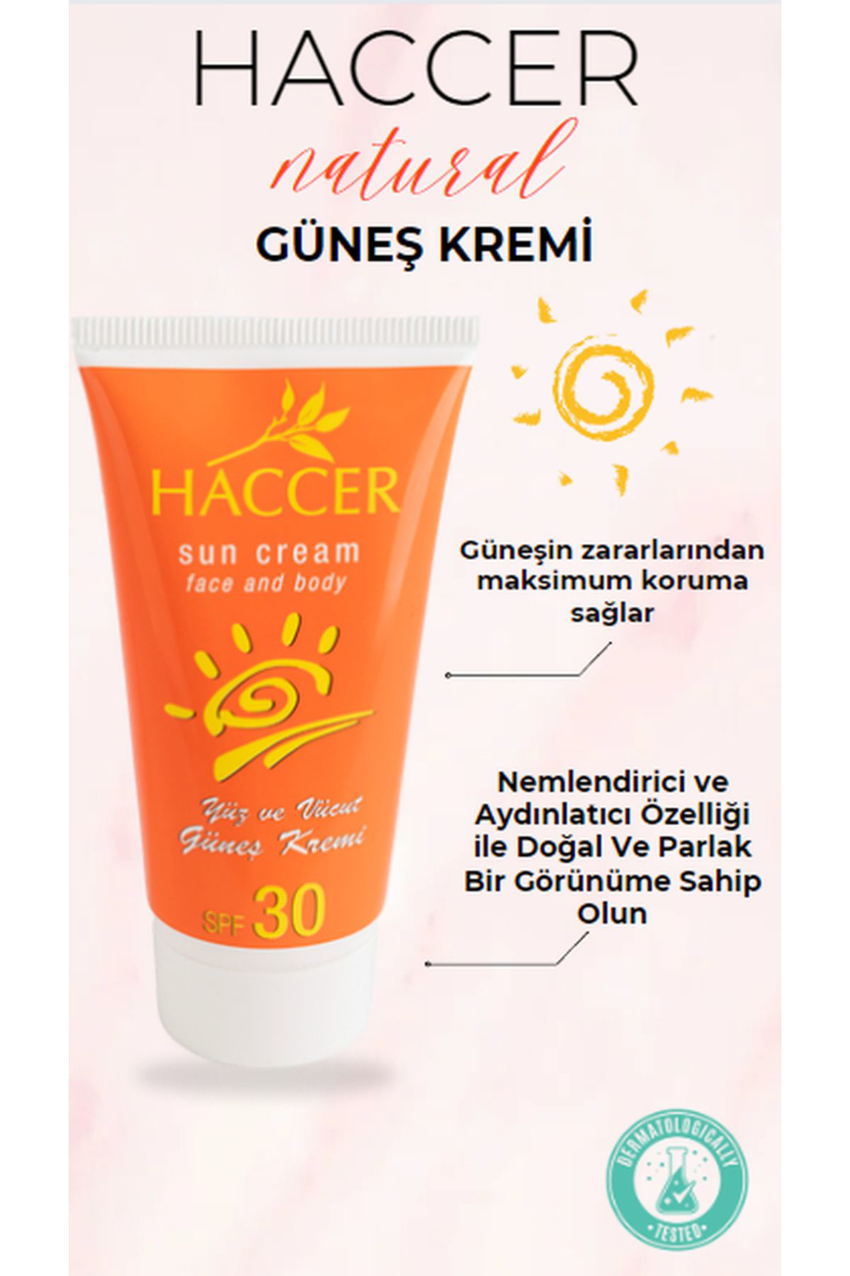 Haccer Güneş Koruyucu Krem 30 Spf 150Ml