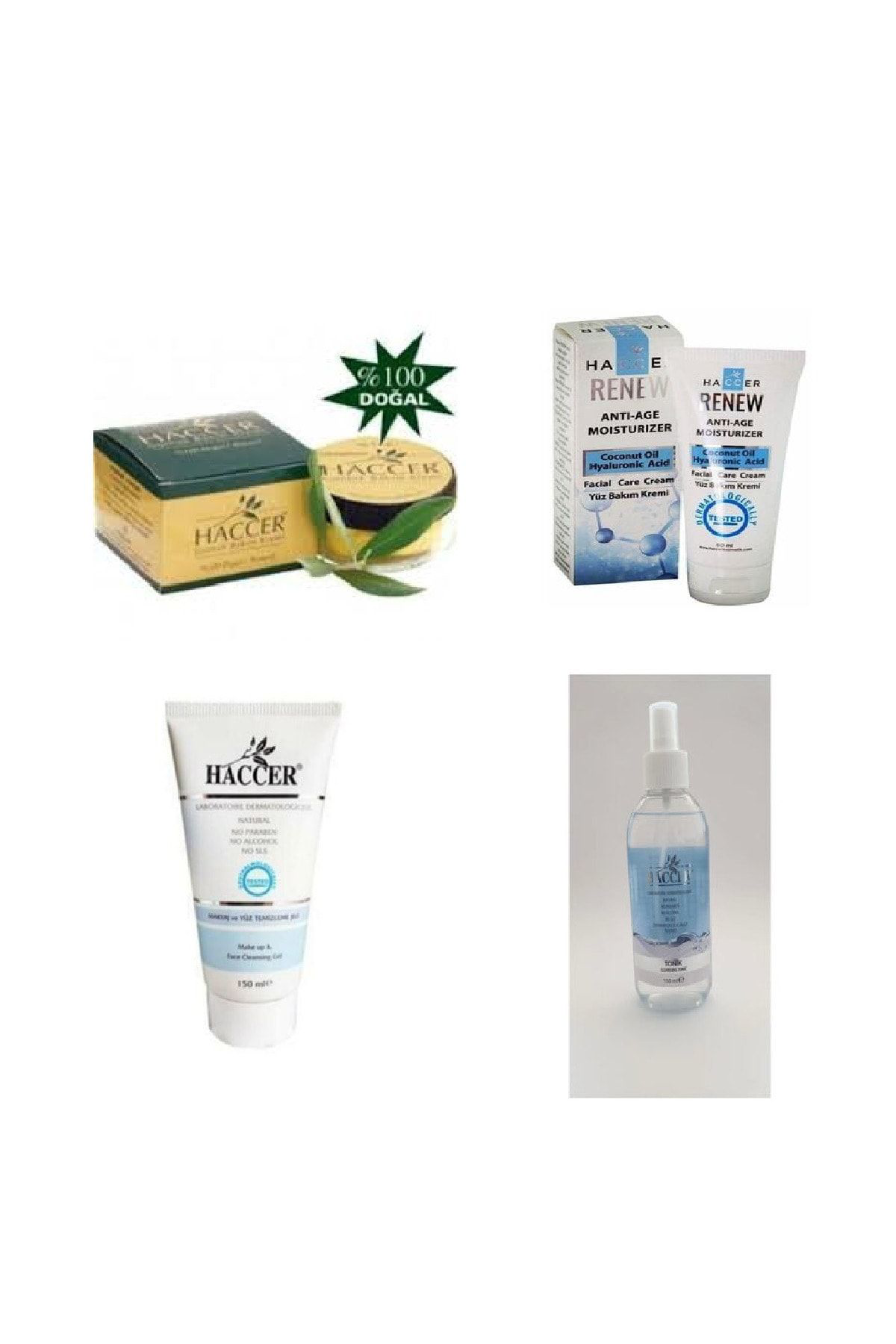 Haccer Günlük Bakim Kremi 45 Ml+Renew Anti-Age Yenileyici 60Ml+Temizleyi