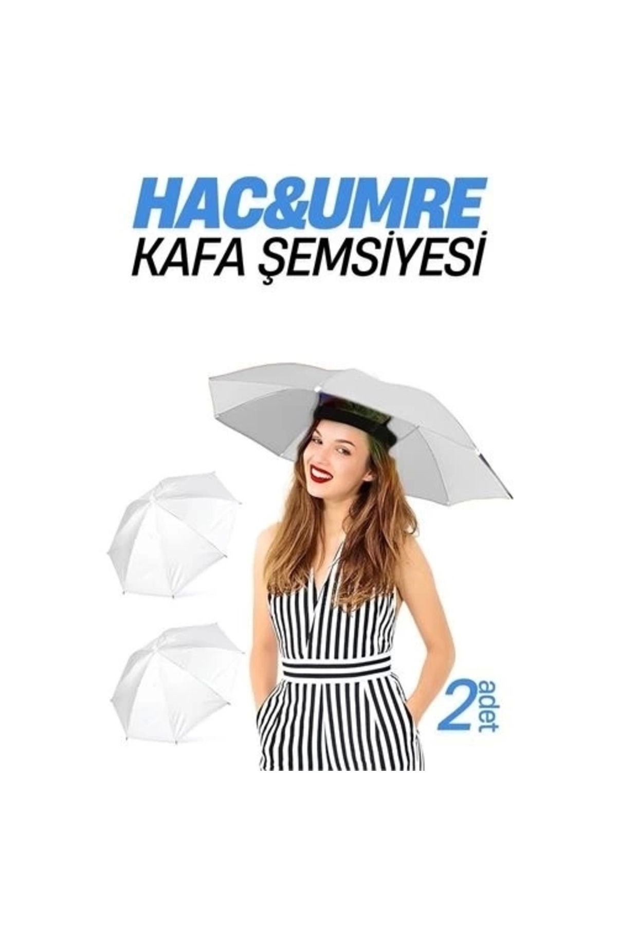 Skygo Hac Umre Kafa Şemsiyesi Güneş Koruma Şemsiyesi 2 Adet