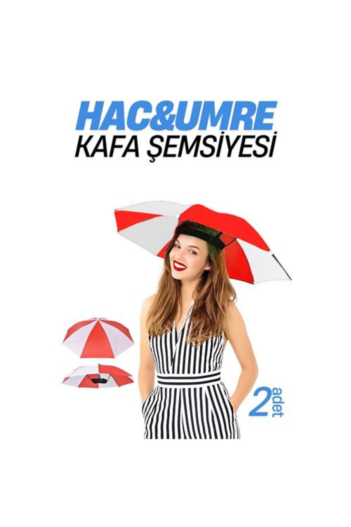 Skygo Hac Umre Kafa Şemsiyesi Güneş Koruma Şemsiyesi 2 Adet