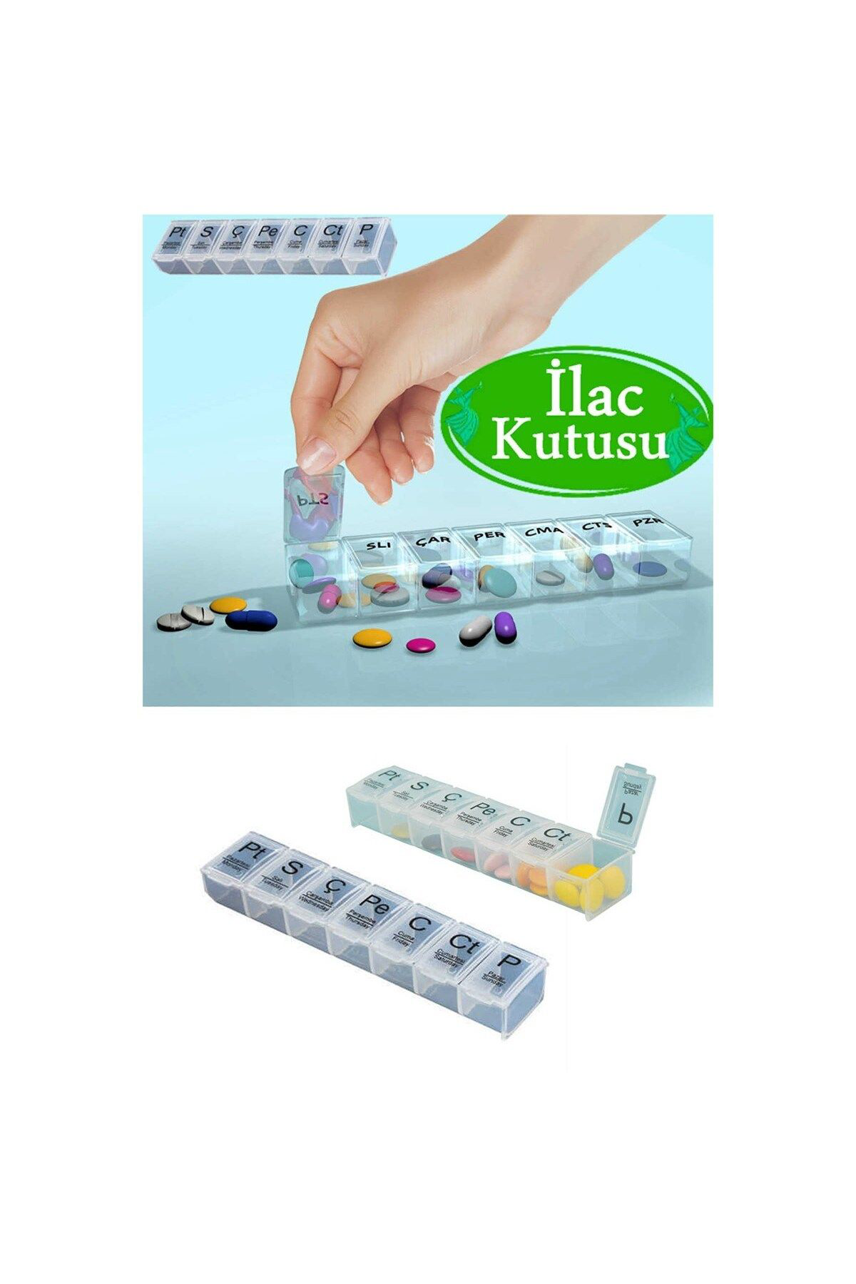 Ok Aksesuar Haftalik Günlük İlaç Saklama Kutusu 7 Günlük İlaç Saklama Kabi Go