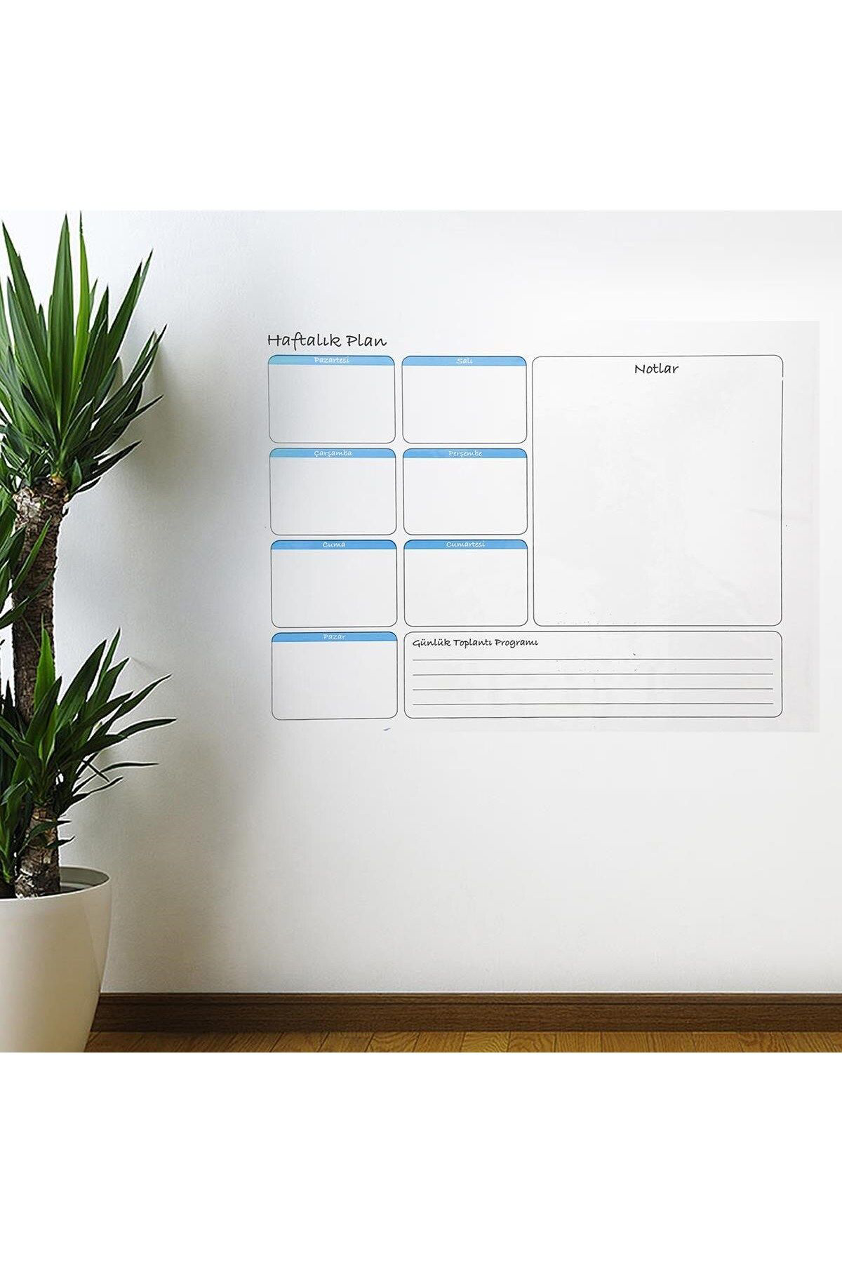 Ok Aksesuar Haftalik Planlayici Manyetik Duvar Stickeri Takvim 70 Cm X 56 Cm
